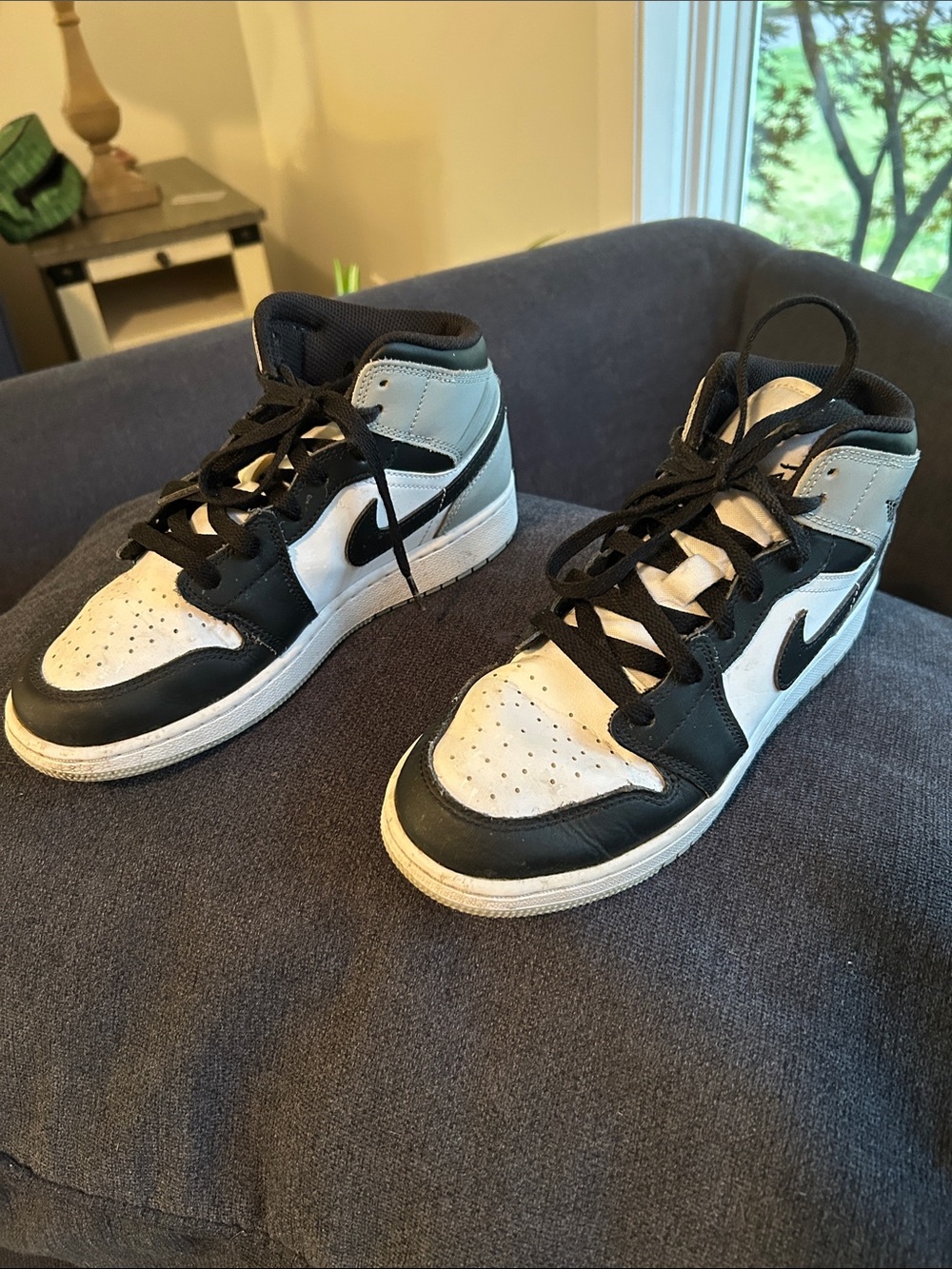 Jordan Kids Black and White Low-Top Sneakers with Swoosh
